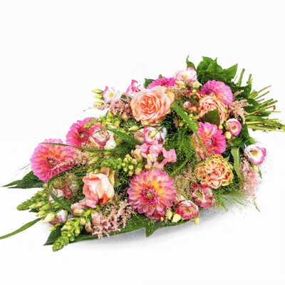 rouwboeket, 70 cm groot, uit het bloementhema Gefluister van Rozen