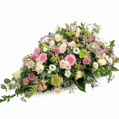 rouwstuk in druppelvorm uit de bloemenserie Gedragen in Gedachten