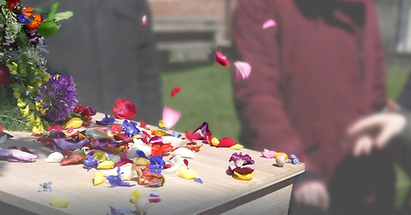 Afscheid nemen met strooibloemen - Uitvaartzorg van Stad tot Wad