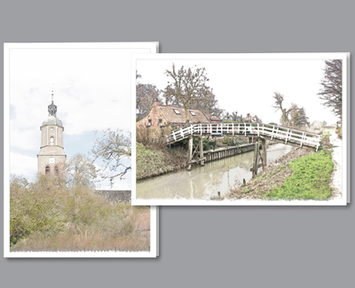 Uit onze collectie© - rouwkaarten Ainrommer toren en Mensingeweersterbalkje