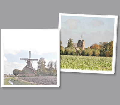 Uit onze collectie© - rouwkaart van de Zaandeweerster toren en molen De Hoop bij Garsthuizen