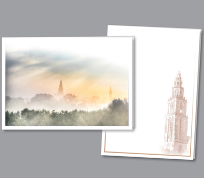 Uit onze collectie© - rouwkaarten uitzicht op Groningen en Martinitoren