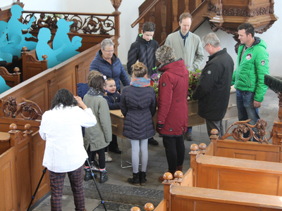 scène opgenomen in de kerk van Saaxumhuizen
